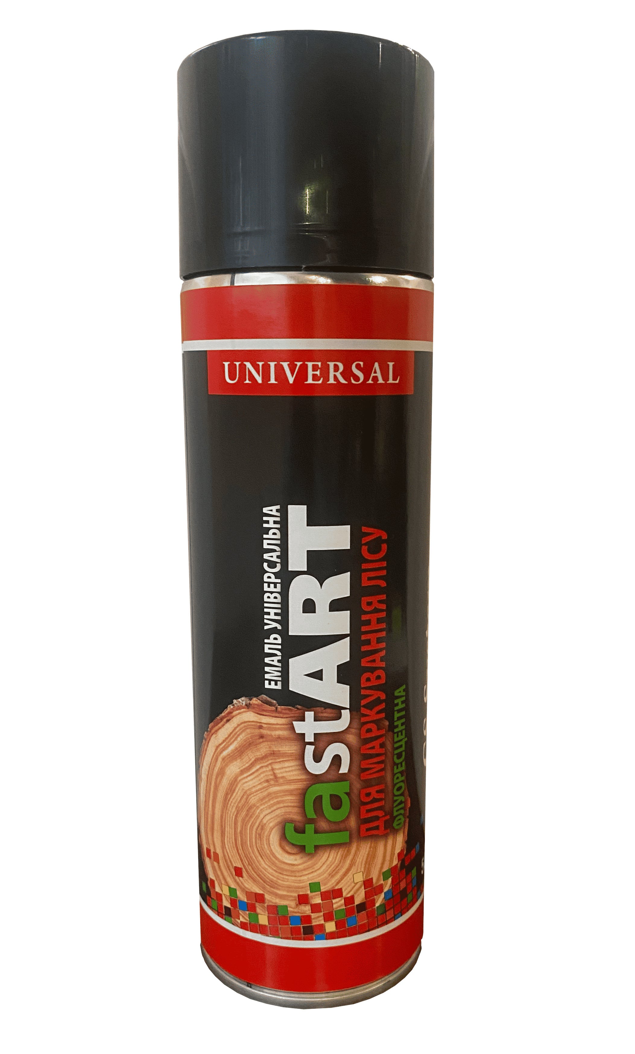 Емаль універсальна в аерозолі «CS System FAST ART», флуоресцентна, для маркування лісу, помаранчева 500 мл